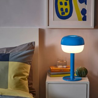 Lámpara Ikea Blasverk Azul Descatalogada