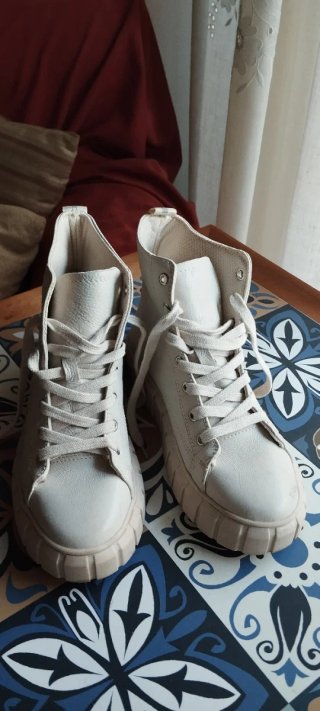 Sneakers alte bianche/beige