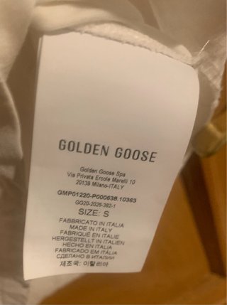 Camiseta Golden Goose Blanca
