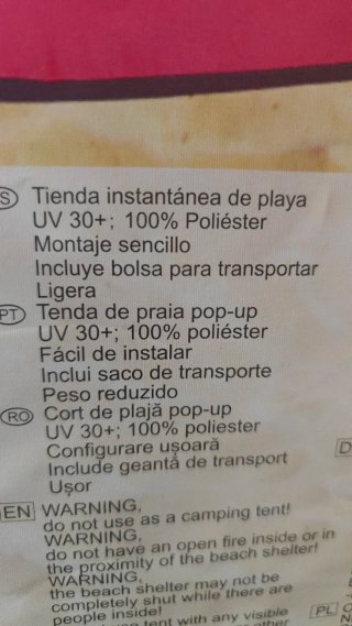 Tienda de playa pop-up