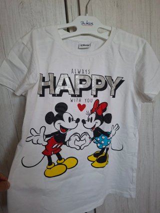 T-shirt Disney Mickey e Minnie Happy