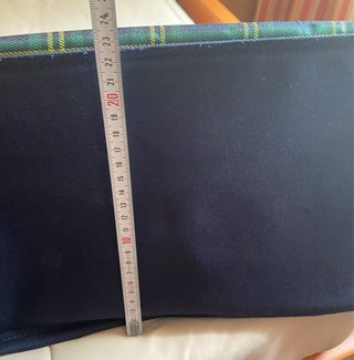 MALETA DE MANO A CUADROS AZUL Y VERDE