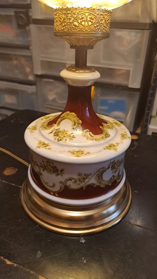 Lampada ceramica stile antico