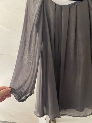 Vestido corto bluson gris
