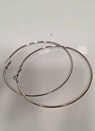 Pendientes de aro grandes plata