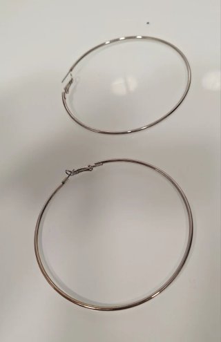 Pendientes de aro grandes plata