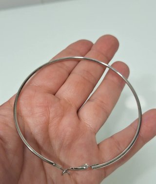 Pendientes de aro grandes plata