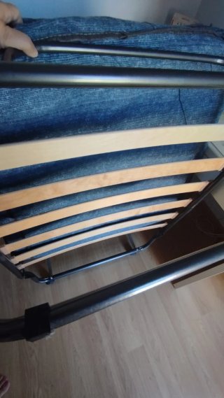 Cama Plegable Azul y Marrón