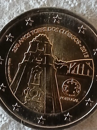 Moneda 2€ Portugal Torre dos Clérigos 2013