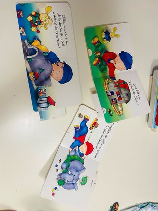 Lote de  5 libros caillou - cuentos y puzzles