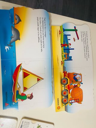 Lote de  5 libros caillou - cuentos y puzzles
