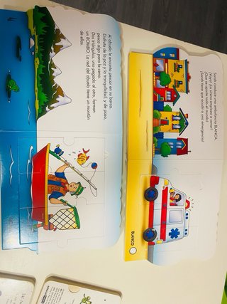 Lote de  5 libros caillou - cuentos y puzzles