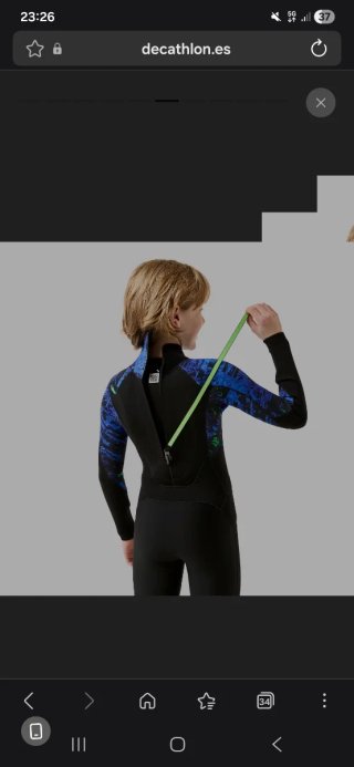Neopreno surf Decathlon 4/3mm Niños talla 12-13