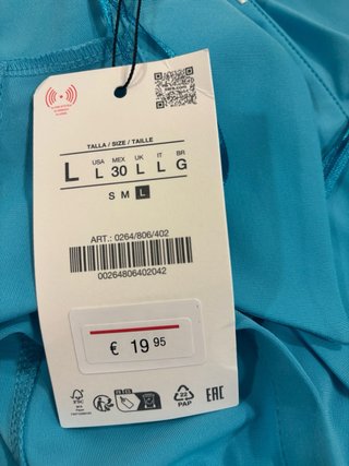 Top Zara azul talla L