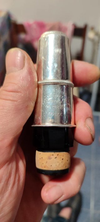 Abrazadera, boquilla y capuchón clarinete