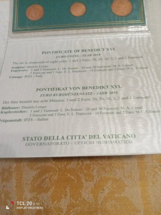 Divisionale FDC 2010 Vaticano + Coincard