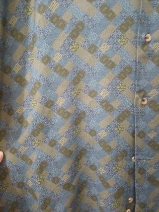Camicia uomo antonelli stampa blu/beige M