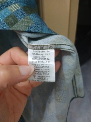 Camicia uomo antonelli stampa blu/beige M