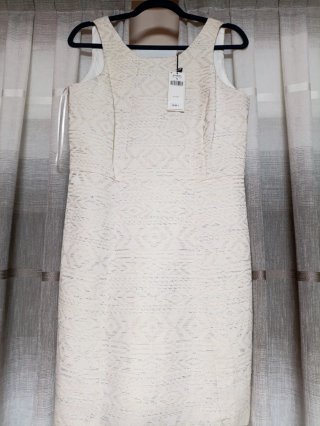 Vestido fiesta El Corte Inglés Beige/Oro Talla 42