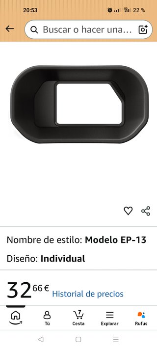 Visore oculare in silicone EP 13 (12) - Fotocamera Olympus