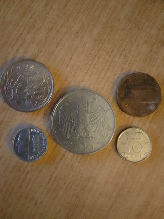 Lotto di 5 monete vintage