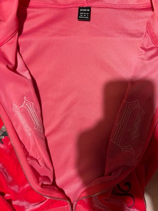 SHEIN Sudadera Roja con Capucha y Peluche