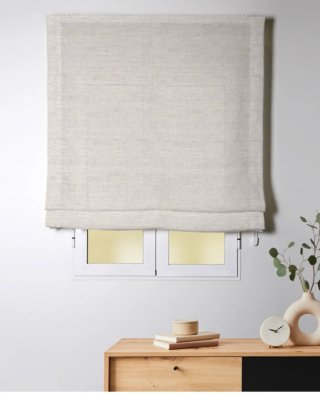 Estor enrollable paquete lino beige 105x230cm