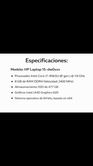 Ordenador portátil HP Plata
