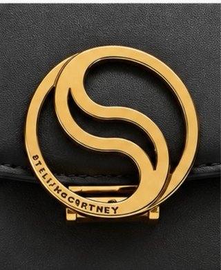 Borsa a spalla Stella McCartney S-Wave Nero Oro
