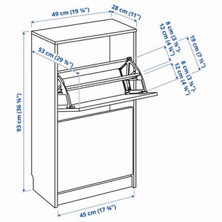2 Zapateros IKEA Marrón/Negro