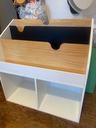 Estantería librería infantil madera y blanca