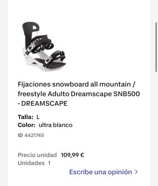 Fijaciones Snowboard Dreamscape SNB500 Freestyle