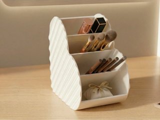 Organizador de escritorio rosa con diseño de caram