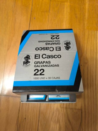 Grapas Galvanizadas El Casco N°22 (1000 und)