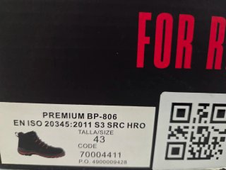 Botas de Seguridad Trabajo Negras y Rojas