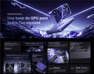Minisforum DEG2 EGPU TBT5 Oculink Carcasa 3D