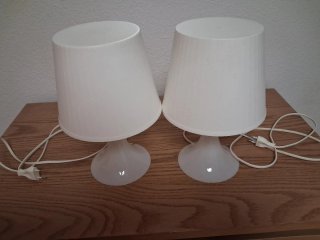 2 Lámparas Blancas Ikea