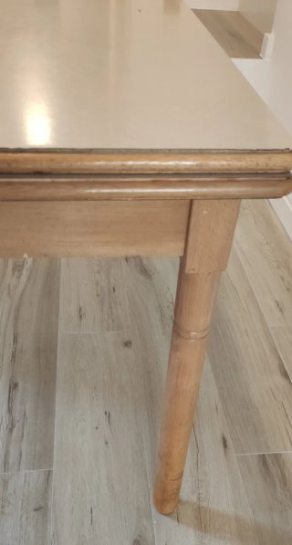 Mesa de cocina extensible beige