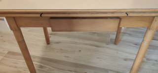 Mesa de cocina extensible beige