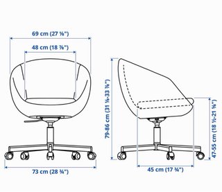 Silla de escritorio blanca con ruedas