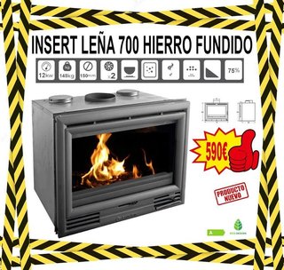 INSERT LEÑA 700 HIERRO FUNDIDO