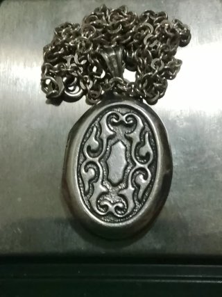 Cadena y colgante relicario plata 925