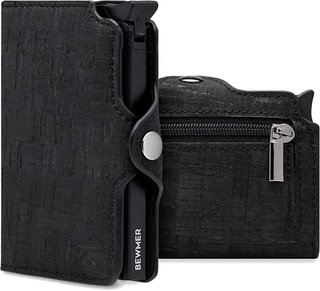 Cartera Minimalista BEWMER RFID Corcho Negro
