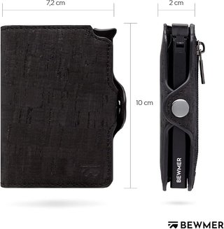 Cartera Minimalista BEWMER RFID Corcho Negro