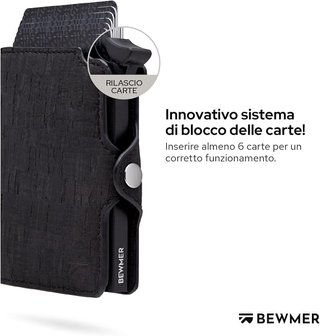 Cartera Minimalista BEWMER RFID Corcho Negro