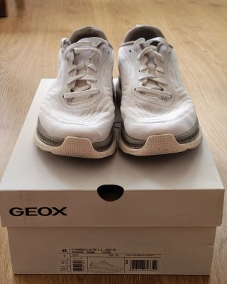 Zapatillas Geox grises y blancas