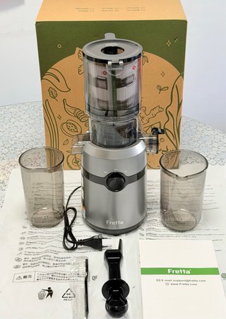 Extractor Zumos Verdura200W Prensado Frio 1L Tolva