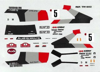Decal 1:43 - Audi Quattro - Rally Monte-Carlo 1981