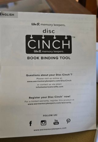 Encuadernadora Disc Cinch We R Memory Keepers + di