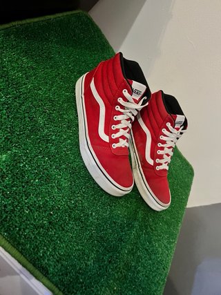 Zapatillas Vans Rojas y Blancas